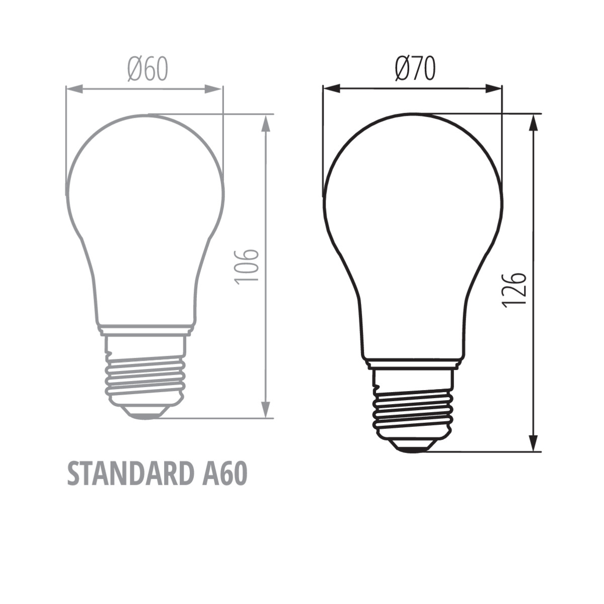 XLED A70 18W WW Żarówki LED E27 sklep Kanlux for home